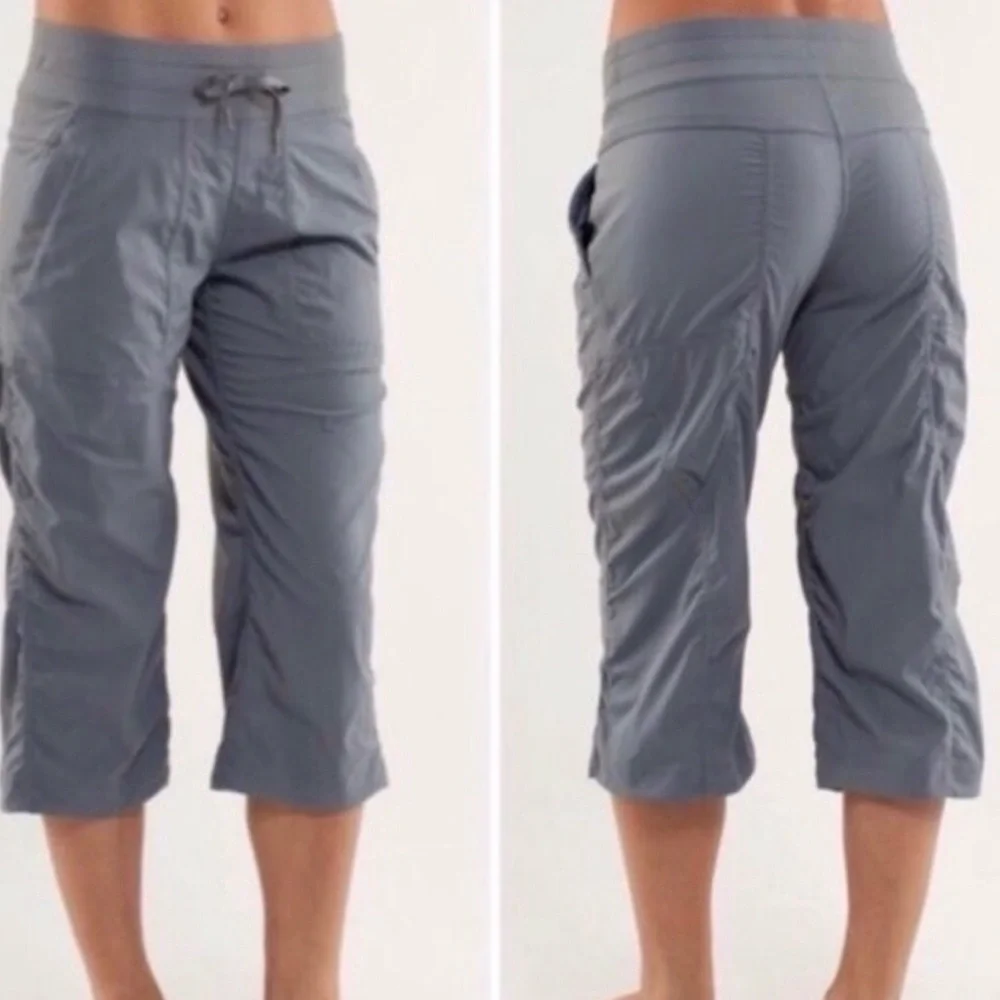 Lululemon Dance Studio Crop Gray Pants Unlined 6 - Picture 3 of 8